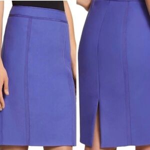 White House Black Market Blue Perfect Form Straight Pencil‎ Skirt 10 Balletcore